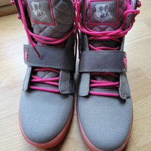 Vlado Footwear | Gray & Pink Atlas 2 Hi-Top Sneaker